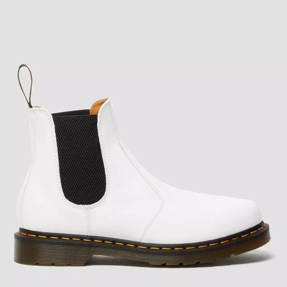 Dr Martens Yellow Stitch Leather Chelsea White Boot US 7 - Picture 2 of 11